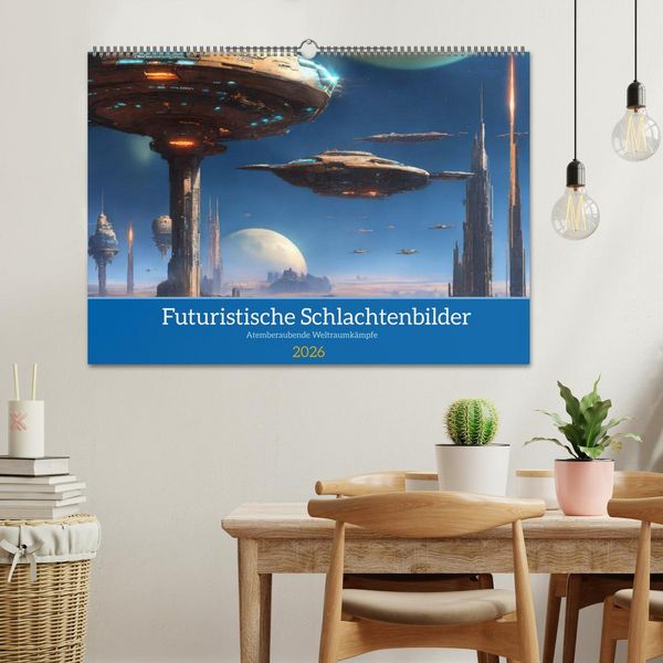 Produktbild: Futuristische Weltraumschlachten (Wandkalender 2026 DIN A2 quer), CALVENDO Monatskalender