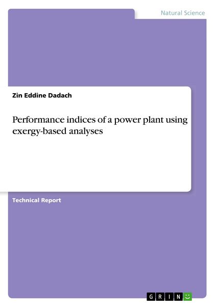 Produktbild: Performance indices of a power plant using exergy-based analyses