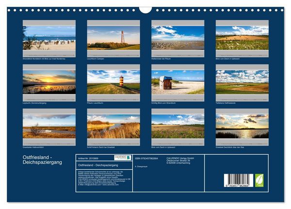 Produktbild: Ostfriesland - Deichspaziergang (Wandkalender 2026 DIN A3 quer), CALVENDO Monatskalender