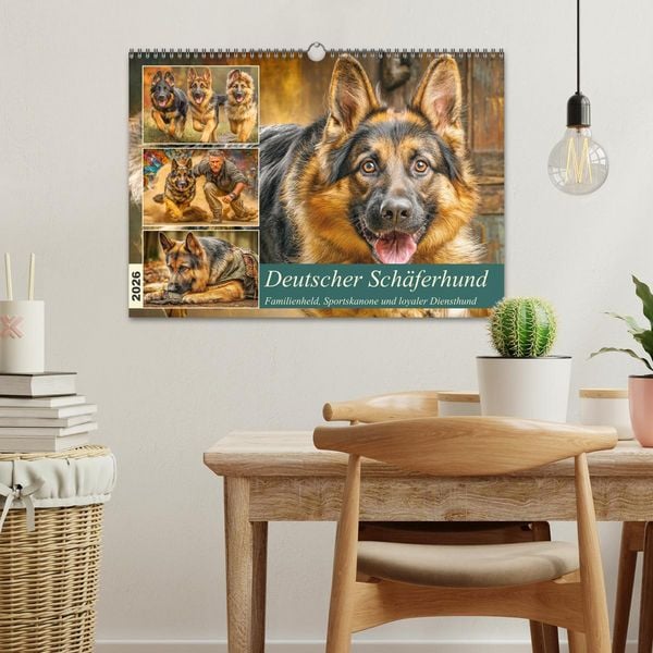Produktbild: Deutscher Sch&auml;ferhund. Familienheld, Sportskanone und loyaler Diensthund (Wandkalender 2026 DIN A3 quer), CALVENDO Monatskalender