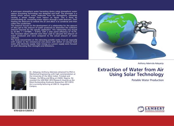 Produktbild: Extraction of Water from Air Using Solar Technology