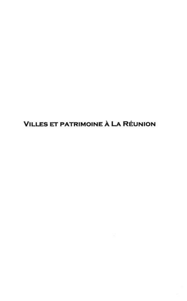 Produktbild: Villes Et Patrimoine a La Reunion
