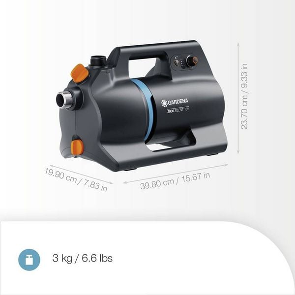 Produktbild: GARDENA Akku-Gartenpumpe 3000 Silent 18V P4A solo Akku-Gartenpumpe 3000 l/h 30m