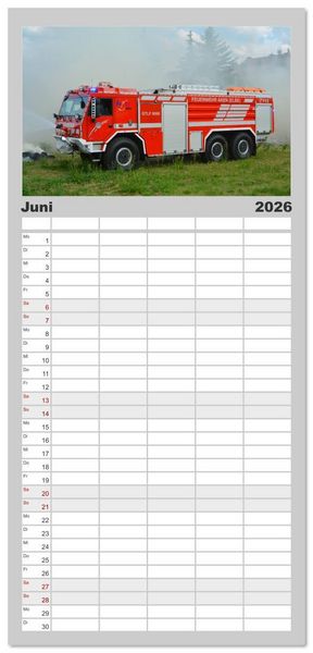 Produktbild: Familienplaner 2026 - Einsatzfahrzeuge aus Sachsen und Sachsen-Anhalt mit 5 Spalten (Wandkalender, 21 x 45 cm) CALVENDO