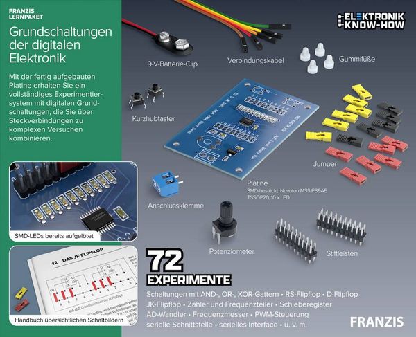 Produktbild: FRANZIS 67204 - FRANZIS Lernpaket: Grundschaltungen der digitalen Elektronik