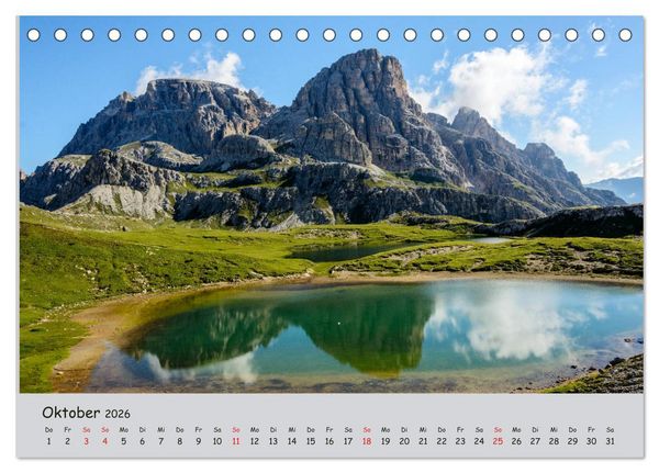 Produktbild: Wandern in den Dolomiten (Tischkalender 2026 DIN A5 quer), CALVENDO Monatskalender