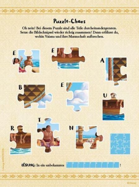 Produktbild: Disney Vaiana 2: Zauberhafter R&auml;tselspa&szlig; &ndash; Mit Stickern!