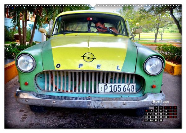 Produktbild: Opel Hits - Deutsche Oldtimer in Kuba (Wandkalender 2026 DIN A2 quer), CALVENDO Monatskalender