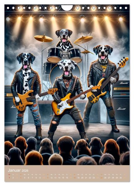 Produktbild: Rockstar Dalmatiner (Wandkalender 2026 DIN A4 hoch), CALVENDO Monatskalender