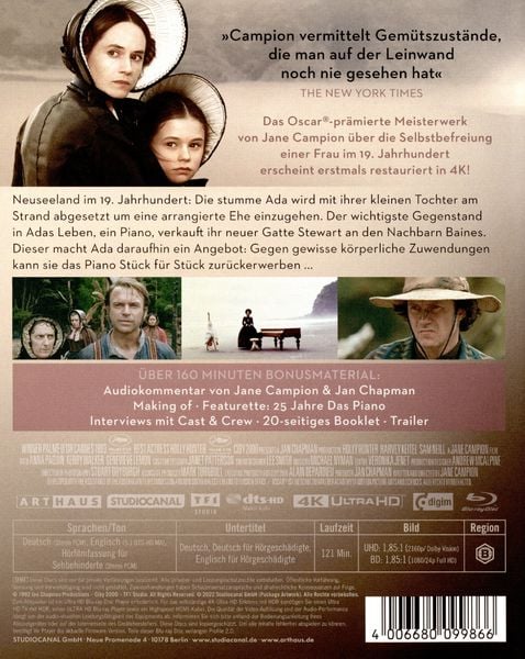 Produktbild: Das Piano - Special Edition (4K Ultra HD) (+ Blu-ray)