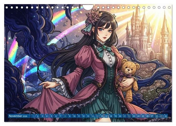 Produktbild: Shōnen-Abenteuer und Shōjo-Romantik - Ein Manga-Kalender f&uuml;r Herz und Seele (Wandkalender 2026 DIN A4 quer), CALVENDO Monatskalender