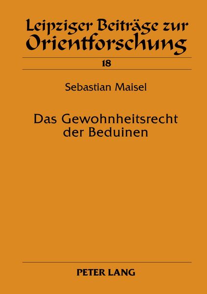 Produktbild: Das Gewohnheitsrecht der Beduinen