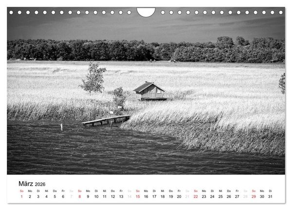 Produktbild: Ostseebad Zingst - Impressionen in Schwarz-Wei&szlig; (Wandkalender 2026 DIN A4 quer), CALVENDO Monatskalender