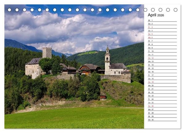 Produktbild: Pustertal - Das gr&uuml;ne Tal S&uuml;dtirols (Tischkalender 2026 DIN A5 quer), CALVENDO Monatskalender