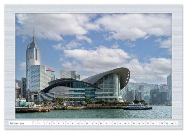 Produktbild: Urbaner Zauber: Das Zentrum Hongkongs (Tischkalender 2026 DIN A5 quer), CALVENDO Monatskalender