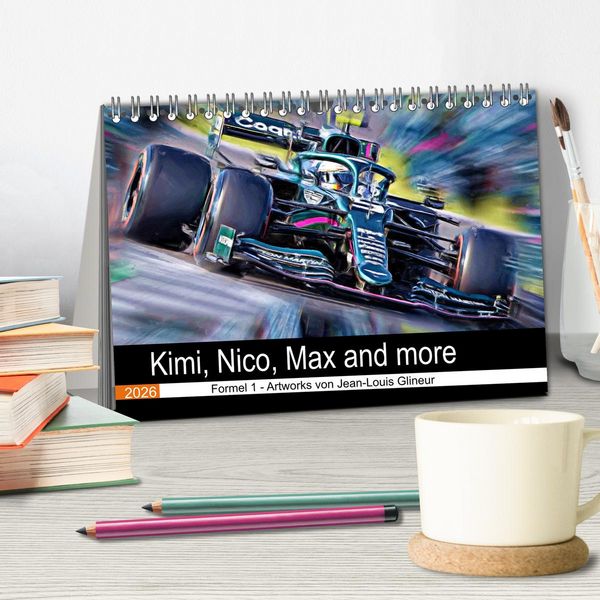 Produktbild: Kimi, Nico, Max and more (Tischkalender 2026 DIN A5 quer), CALVENDO Monatskalender