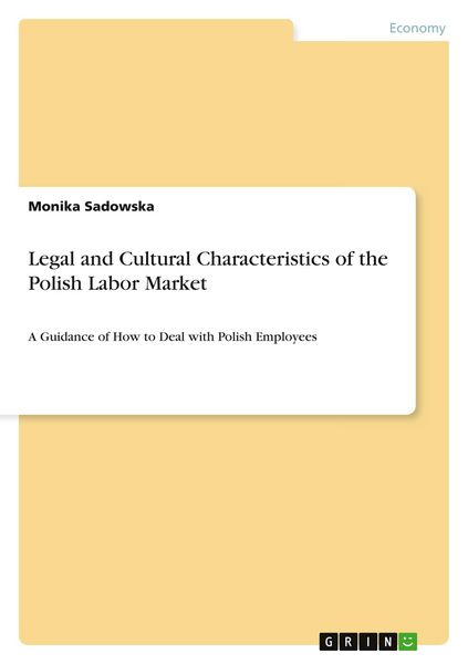 Produktbild: Legal and Cultural Characteristics of the Polish Labor Market