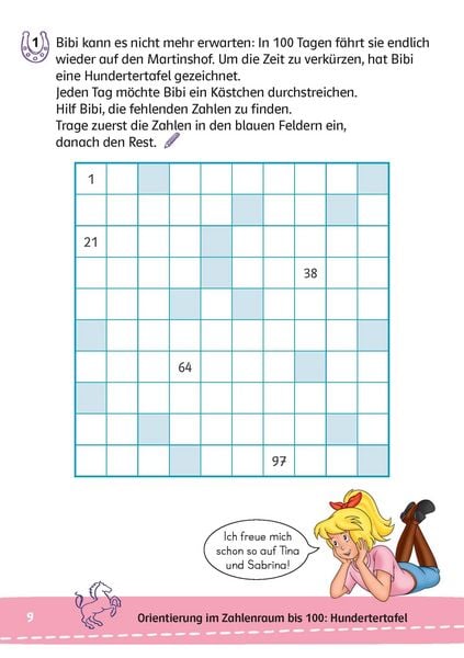 Produktbild: Bibi & Tina: Mein Lernr&auml;tsel-Block Mathematik f&uuml;r die 2. Klasse