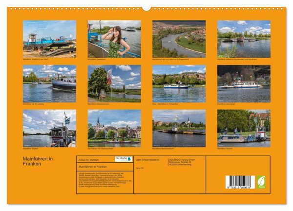 Produktbild: Mainf&auml;hren in Franken (hochwertiger Premium Wandkalender 2026 DIN A2 quer), Kunstdruck in Hochglanz