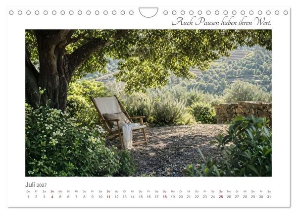 Produktbild: Dort, wo es leiser wird - Zw&ouml;lf Orte zum Ankommen, Durchatmen und Verweilen (Wandkalender 2027 DIN A4 quer), CALVENDO Monatskalender