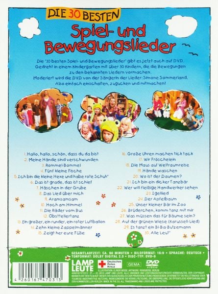 Produktbild: Die 30 besten Spiel- und Bewegungslieder - Die DVD