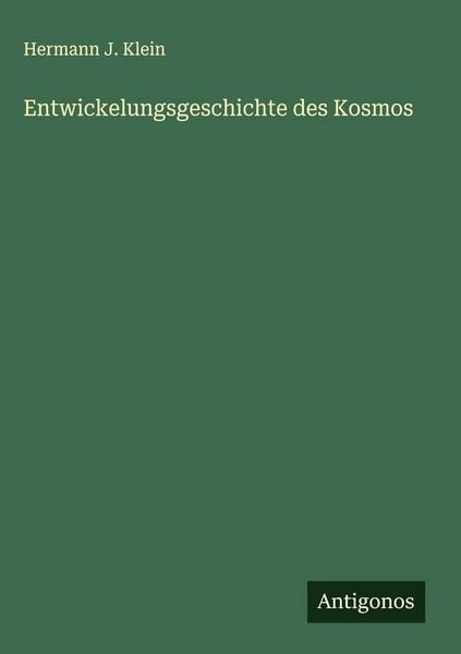 Produktbild: Entwickelungsgeschichte des Kosmos