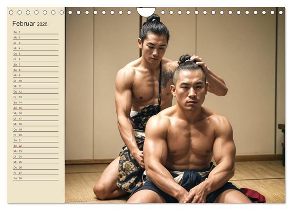 Produktbild: KI Sumo-K&auml;mpfer Im Ring der Giganten (Wandkalender 2026 DIN A4 quer), CALVENDO Monatskalender