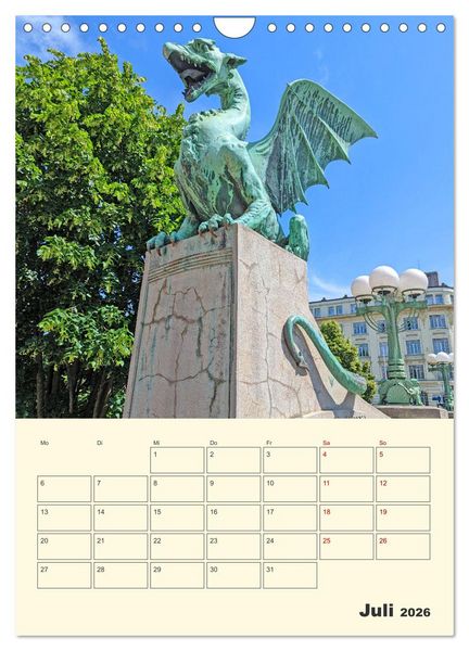 Produktbild: Ljubljana Sloweniens Hauptstadt (Wandkalender 2026 DIN A4 hoch), CALVENDO Monatskalender