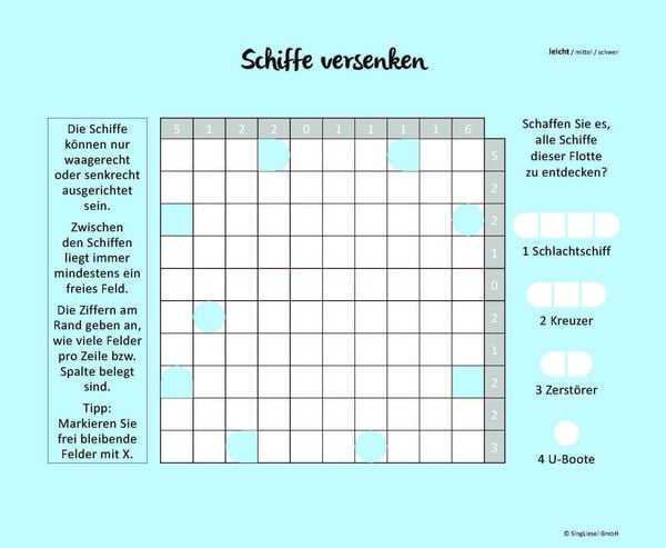 Produktbild: Schiffe versenken f&uuml;r 1 Spieler 1