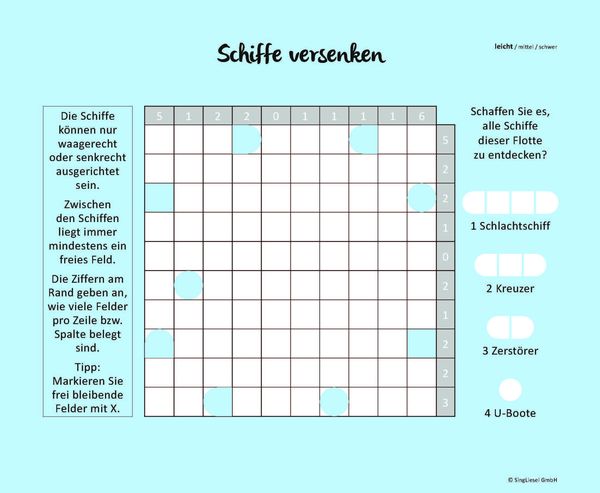 Produktbild: Schiffe versenken. Jetzt ohne Gegner alleine spielen. Der Spiele-Klassiker als Einzel-Spieler-Version. Ged&auml;chtnistraining und Logik-Spiel f&uuml;r stundenlangen R&auml;tsel-Spa&szlig;. R&auml;tsel-Block im XXL-Format