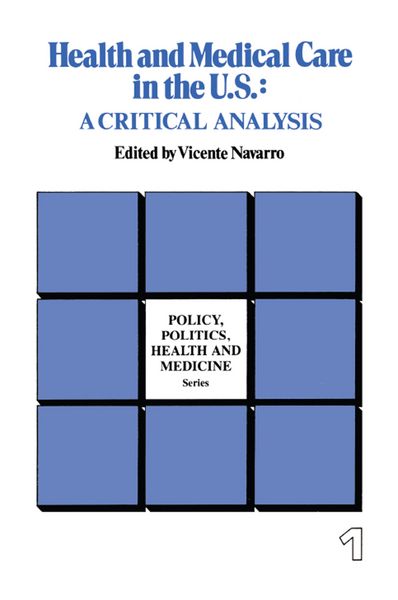 Produktbild: Health and Medical Care in the U.S.