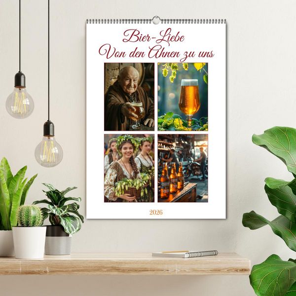 Produktbild: Bier-Liebe Von den Ahnen zu uns (Wandkalender 2026 DIN A2 hoch), CALVENDO Monatskalender