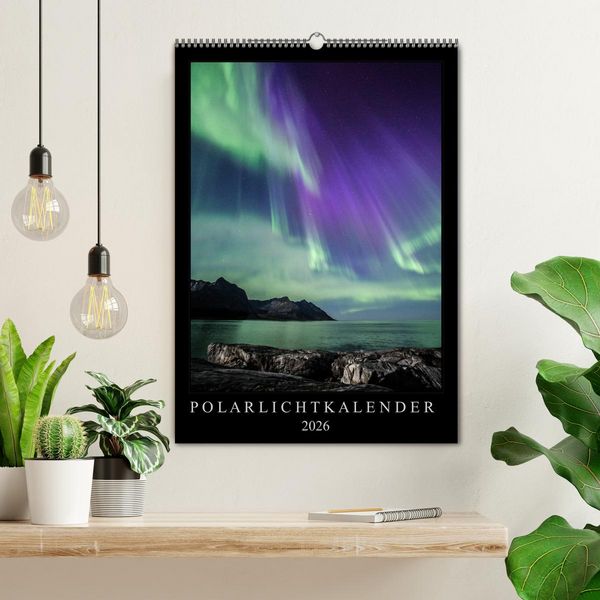 Produktbild: Polarlichtkalender (Wandkalender 2026 DIN A2 hoch), CALVENDO Monatskalender