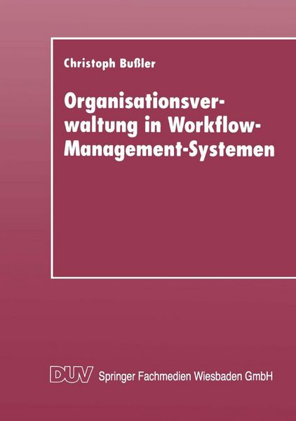 Produktbild: Organisationsverwaltung in Workflow-Management-Systemen