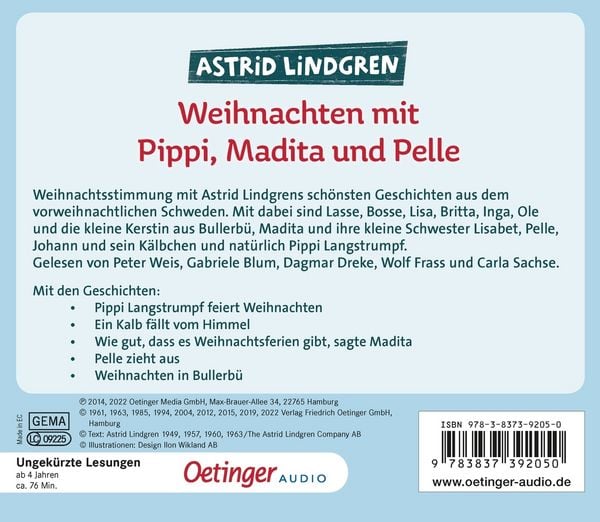 Produktbild: Weihnachten mit Pippi, Madita und Pelle