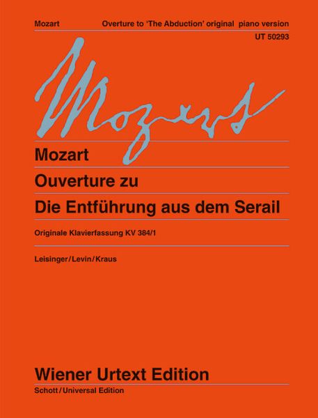 Produktbild: Mozart, W: Ouverture zu "Die Entf&uuml;hrung aus dem Serail"