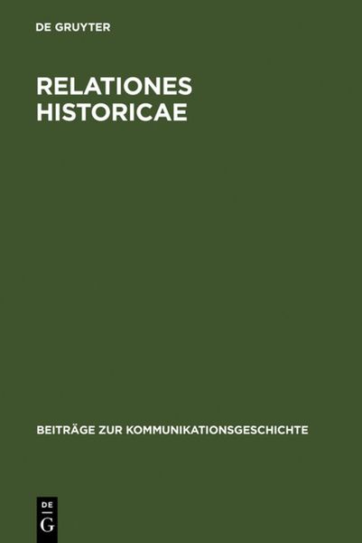 Produktbild: Relationes Historicae