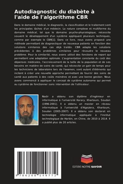 Produktbild: Autodiagnostic du diab&egrave;te &agrave; l'aide de l'algorithme CBR