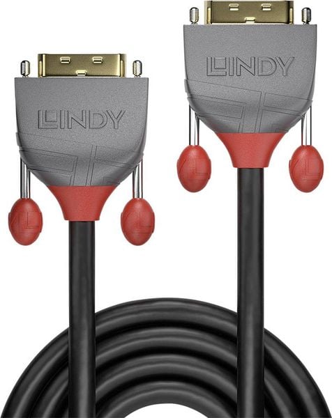 LINDY DVI Anschlusskabel DVI-D 24+1pol. Stecker, DVI-D 24+1pol. Stecker 15.00 m Schwarz 36227 DVI-Kabel