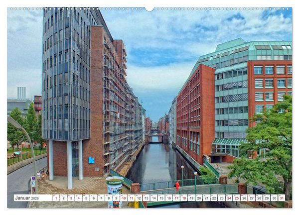 Produktbild: Hamburg an der Elbe &ndash; Impressionen eines Sommertages in der Hansestadt (Wandkalender 2026 DIN A2 quer), CALVENDO Monatskalender