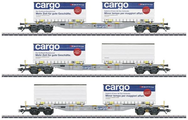 Märklin 47463 H0 3er-Set Containerwagen der SBB