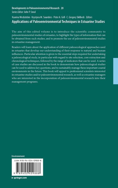 Produktbild: Applications of Paleoenvironmental Techniques in Estuarine Studies