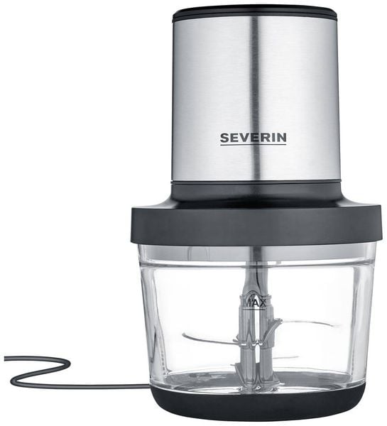 Severin KM 3867 Zerkleinerer 400W Schwarz (matt), Edelstahl (gebürstet), Glas