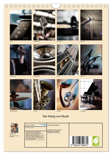 Produktbild: Der Klang von Musik (Wandkalender 2026 DIN A4 hoch), CALVENDO Monatskalender