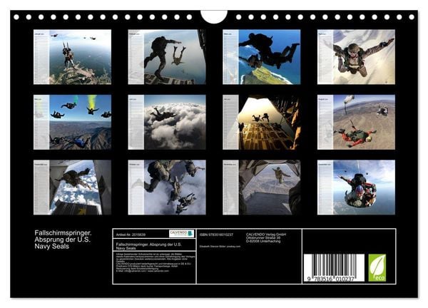 Produktbild: Fallschirmspringer. Absprung der U.S. Navy Seals (Wandkalender 2026 DIN A4 quer), CALVENDO Monatskalender