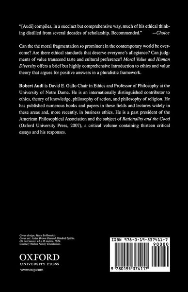 Produktbild: Moral Value and Human Diversity