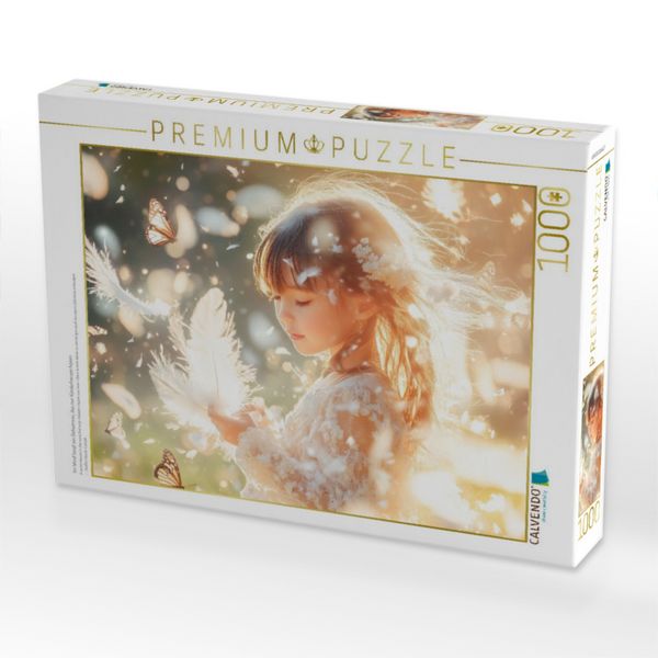 Produktbild: CALVENDO Puzzle Im Wind tanzt ein Geheimnis, das nur Kinderherzen h&ouml;ren | 1000 Teile Lege-Gr&ouml;&szlig;e 64x48cm Foto-Puzzle f&uuml;r gl&uuml;ckliche Stunden