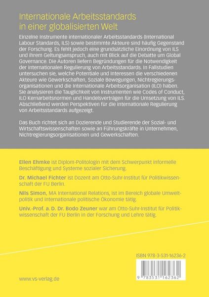 Produktbild: Internationale Arbeitsstandards in einer globalisierten Welt