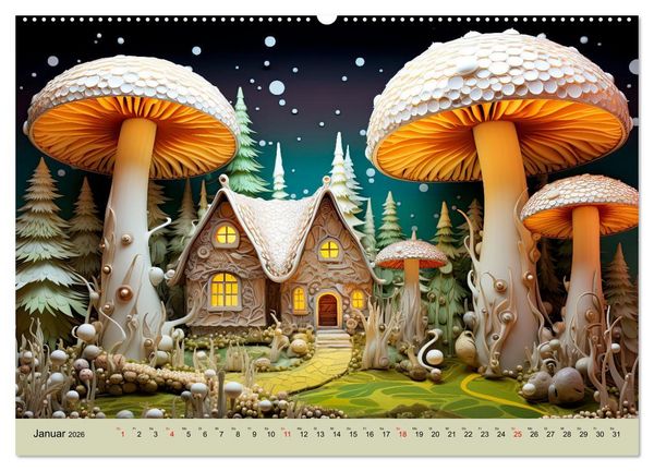 Produktbild: Magie der Pilze (Wandkalender 2026 DIN A2 quer), CALVENDO Monatskalender