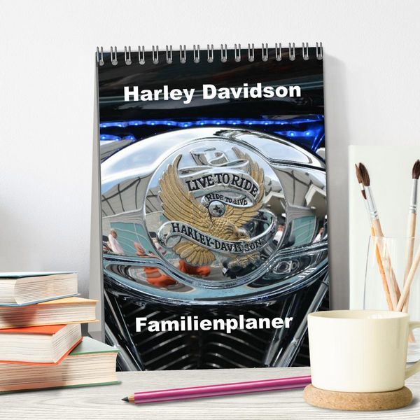 Produktbild: Harley Davidson Familienplaner (Tischkalender 2026 DIN A5 hoch), CALVENDO Monatskalender